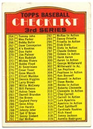 1972 Topps Baseball Cards      251     Checklist 264-394
